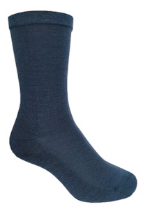Designer Textiles Socks: Designer Textiles Merino Cushion Sole Crew Blueberry