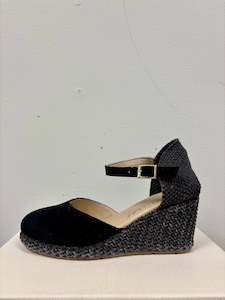 Pitillos Made In Spain: Pitillos 5573 Espadrille Black Suede