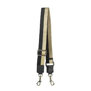Saben Feature Strap Webbing Gold & Black Stripe