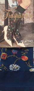 Socks: Trasparenze Platino Knee Hi Blue