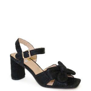 Heels: Kathryn Wilson Monroe Black Metallic Pleats