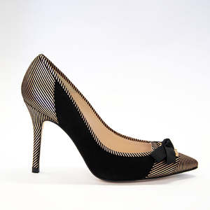 LK Bennett Fleur Black/Rose Gold