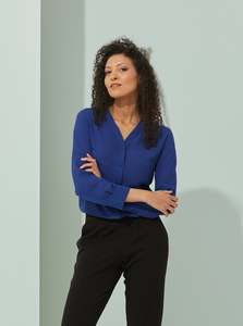 Final Sale: Windsor Blouse Royal Blue - FINAL SALE (sz 8 only left)