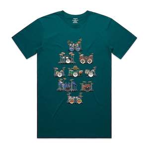 Frontpage: Famous Drum Kits - Men's T-Shirt - Atlantic