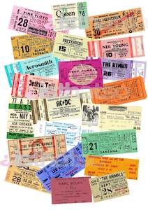 Frontpage: Concert Tickets 1 - Classic Rock Bands - Men's T-Shirt - Atlantic