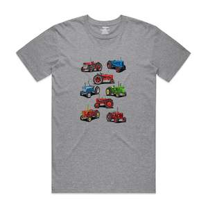 Frontpage: Tractors. Men's T-Shirt - Grey Marle
