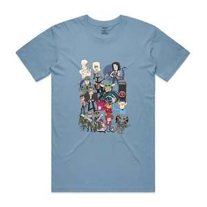 Frontpage: Science Fiction Characters Men's T-Shirt - Mid Blue