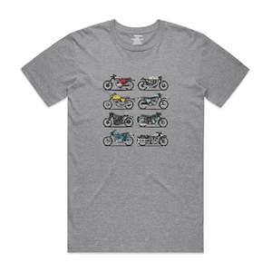 Vintage Motorcycles - Men's T-Shirt - Grey Marle