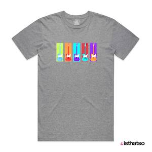 Guitars: Fenders Men's T-Shirt - Grey Marle