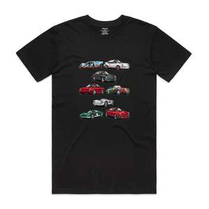 Frontpage: Famous Porsche's. Men's T-Shirt - Black
