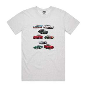 Famous Porsche's Men's T-Shirt - White Marle