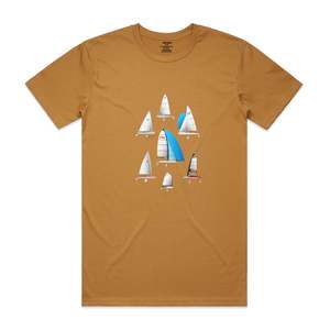 Dinghies. Mens T-Shirt - Camel