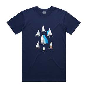 Dinghies. Mens T-Shirt - Dark Blue