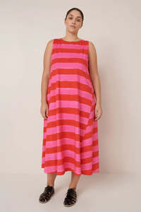 Kowtow Tank Swing Dress - Painted Stripe