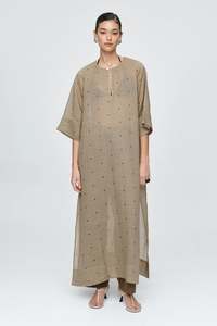 Dresses: Marle Kaftan - Ramie - Laurel