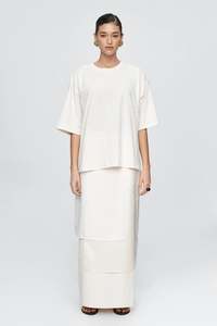 T Shirts: Marle Austin Tee - Cotton - Oat Marle