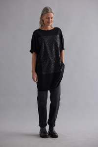 Zambesi Chainmail Long Tee - Black/Black