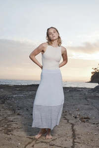 Standard Issue Cotton Banded Skirt - Moon