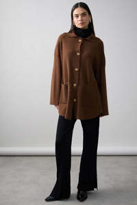 Mia Fratino Brixton Jacket - Merino/Cashmere - Umber