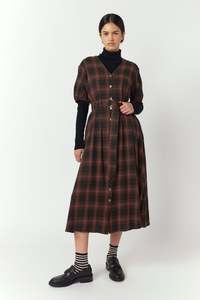 Sale 1: Sylvester Plaid Dress - Mocha