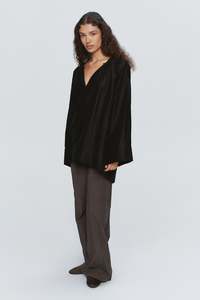 Marle Lottie Top - Textured Black