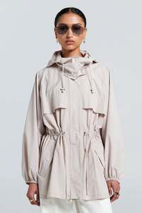 Jackets And Coats: Karen Walker Runaway Parka - Pumice