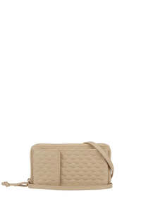 Handbags: Karen Walker Monogram Phone Wallet - Macadamia