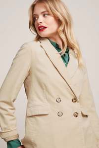 Clearance: King Louie Tina Blazer Corduroy - Ivory