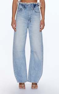 Ksubi Hi Barrel Jean Cutoff Vapour - Denim