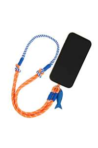 Jewellery: Karen Walker Crossbody Phone Strap - Orange/Blue