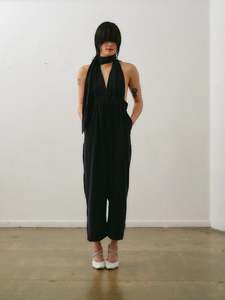 Otsu Kaguya Overall - Cotton - Black
