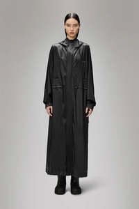 Jackets And Coats: Rains Bold Longest Jacket  - Black
