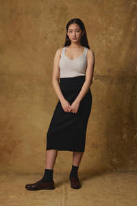 Clearance: Standard Issue Merino Rib Skirt - Black