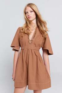 Karen Walker Mini Jamboree Dress - Mocha