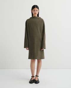 Kowtow Measure Dress - Bark Melange