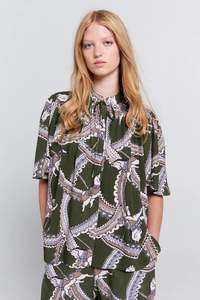 Karen Walker Carousel Shirt - Olive/Multi