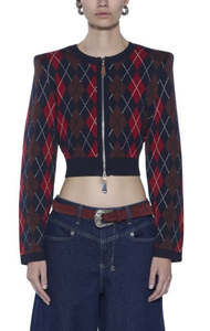 Knitwear: Ksubi Fable Cardi - Red argyle