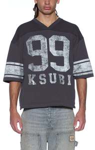 Ksubi Halftime SS Duke Jersey - Black Fade Charcoal