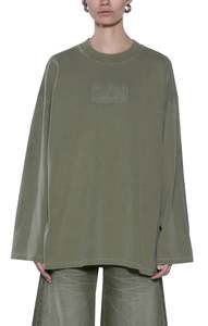 Ksubi State Stencil Boyfriend LS Tee Militant - Khaki