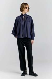 Karen Walker Province Blouse - Navy