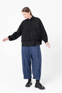 Company of Strangers Hyatt Jacket - Shiny Viscose Twill - Black