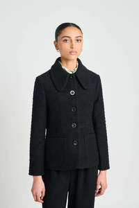 twenty-seven names Veda Blazer - Wool Boucle - Black