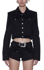 Jackets And Coats: Ksubi Slim Trucker Jacket - Saloon Black