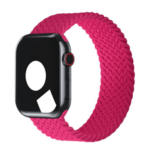 Braided Solo Loop: Raspberry Braided Solo Loop for Apple Watch