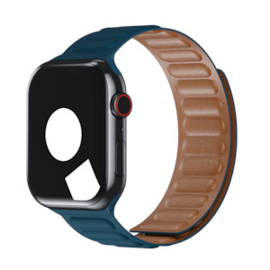 Diver Blue Leather Link for Apple Watch