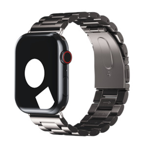 Stainless Steel Bands For Apple Watch: Silver Tri-Link Bracelet for Apple Watch