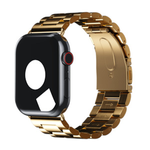 Stainless Steel Bands For Apple Watch: Gold Tri-Link Bracelet for Apple Watch