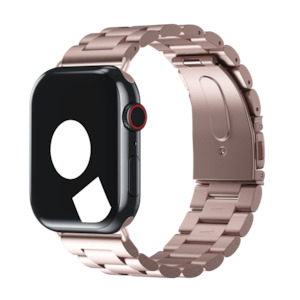 Stainless Steel Bands For Apple Watch: Blush Pink Tri-Link Bracelet for Apple Watch
