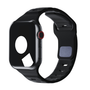 Dark Bands For Apple Watch: Black Sport Band Groove for Apple Watch
