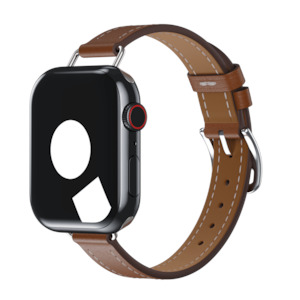 Brown Bands For Apple Watch: Fauve Attelage Single Tour for Apple Watch